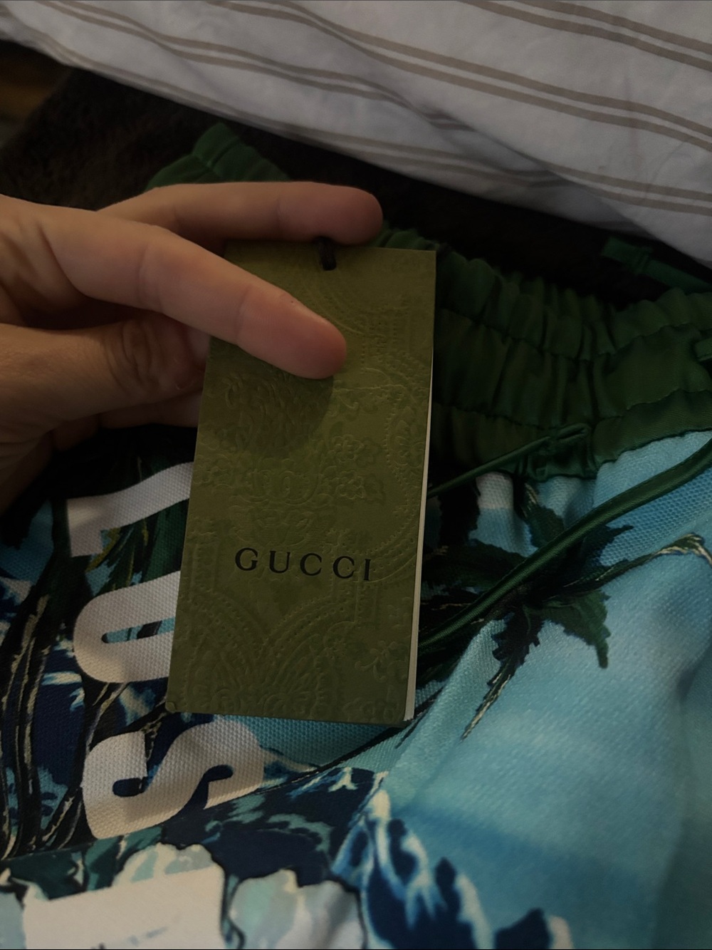 Gucci Blue Green Tropical Print Midi Skirt - Picture 3 of 5